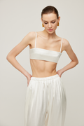 Bustier Madrid in raso di acetato: Bianco