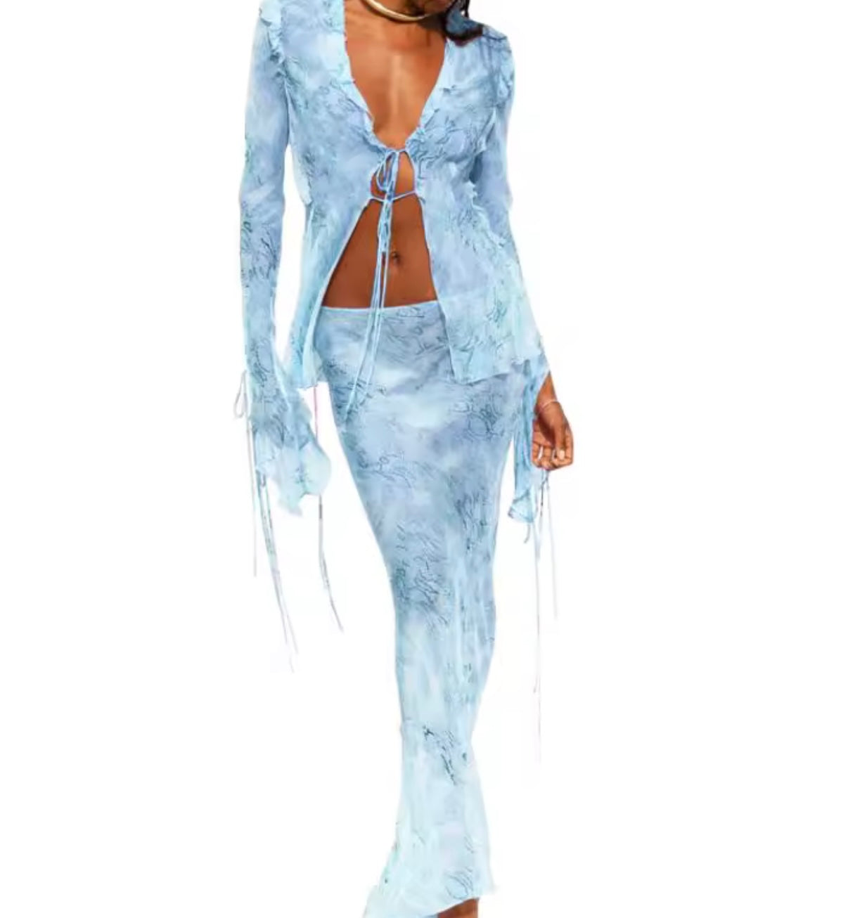 Semi-transparent Aquamarine set