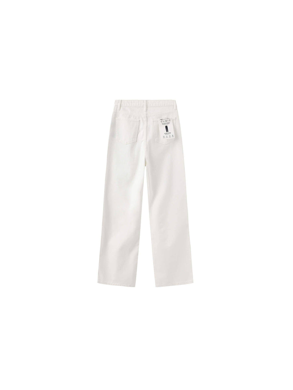 Jeans vintage a gamba dritta: Bianco