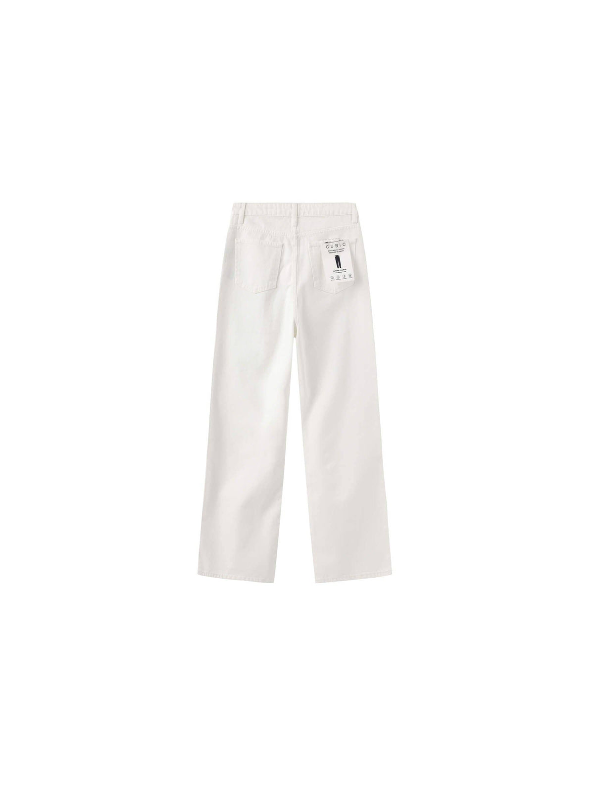 Jeans vintage a gamba dritta: Bianco
