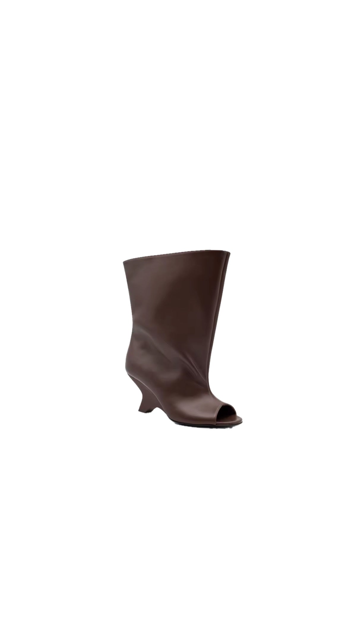 Stivaletto WILD metà polpaccio in pelle marrone scuro