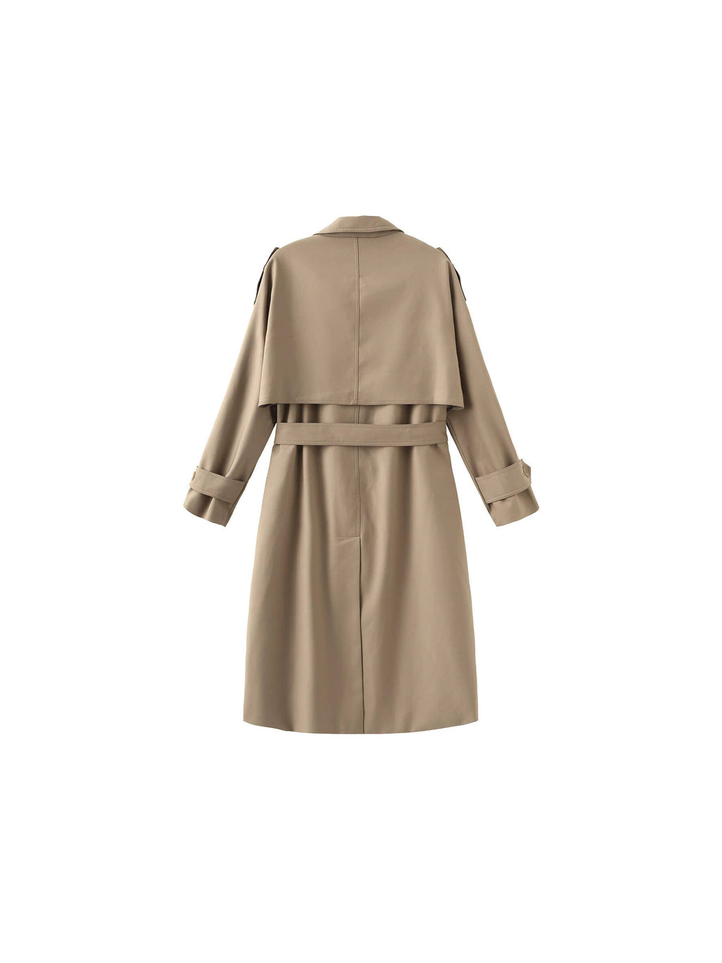 Trench coat doppiopetto con cintura: Khaki / ONU