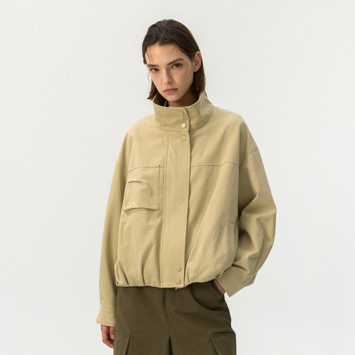CUBIC Giacca utility in cotone: Cachi