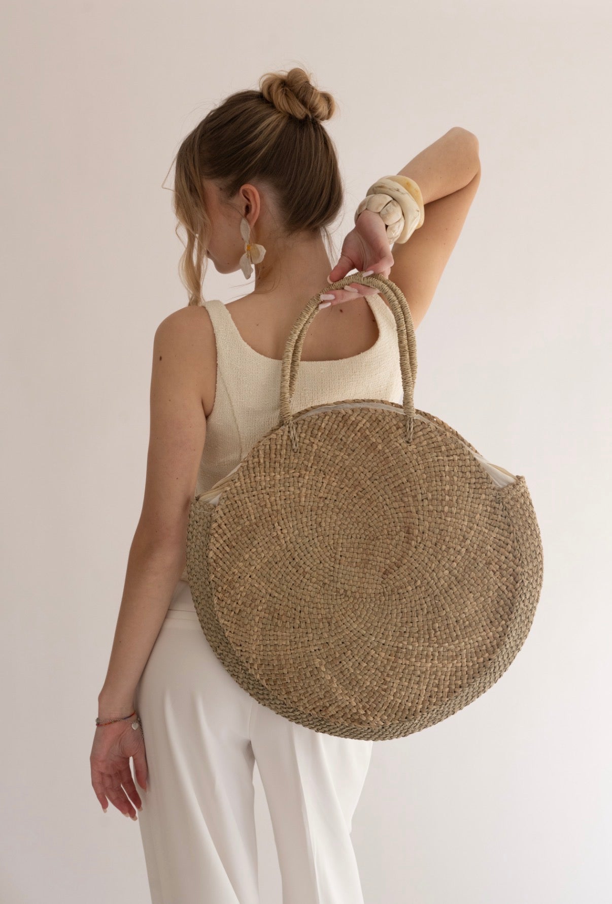 Isla Handcrafted Seagrass Tote | Natural Sand