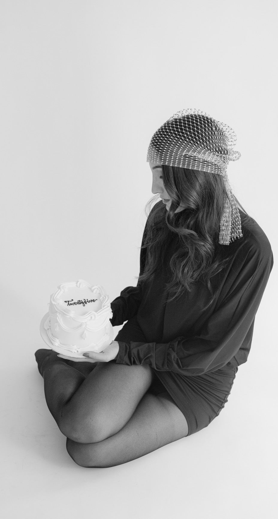 Cuffia a Rete con Strass "Astrid" | Argento