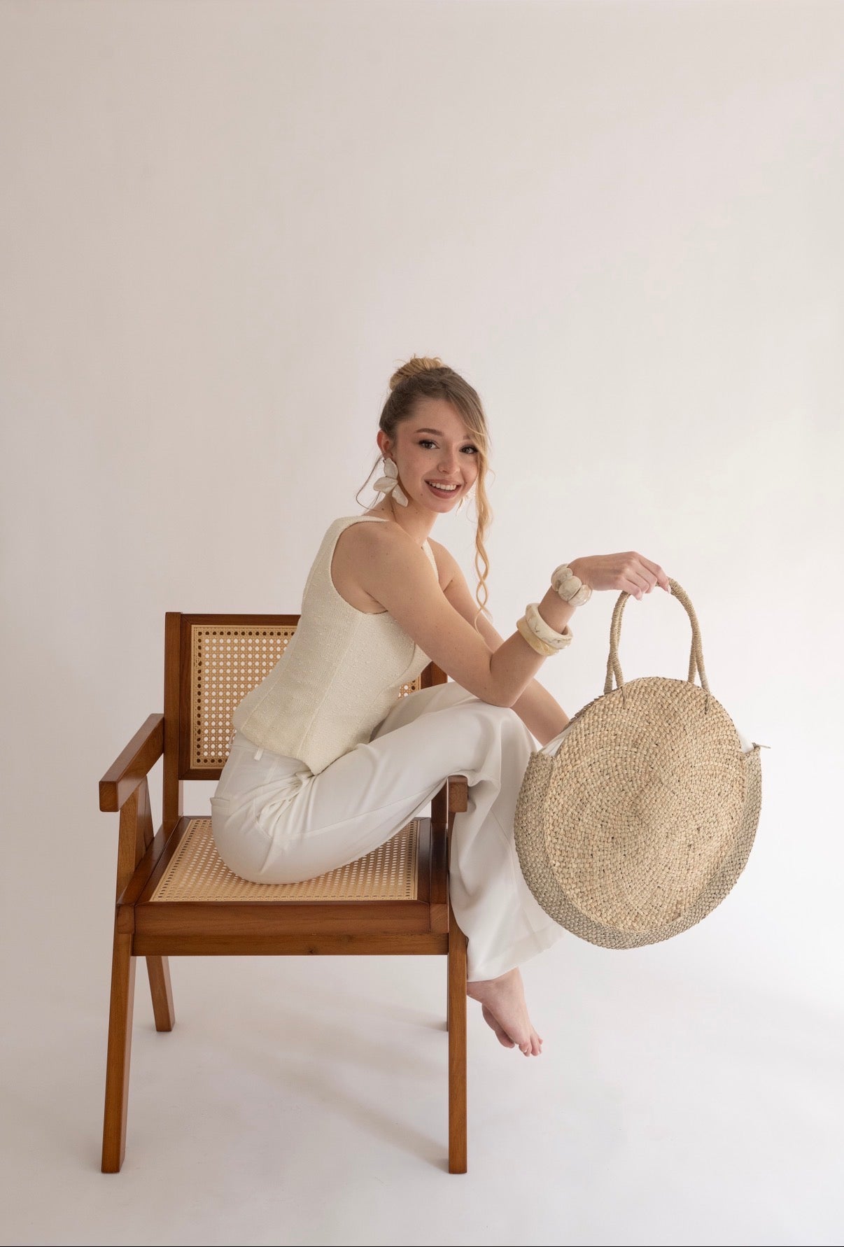 Isla Handcrafted Seagrass Tote | Natural Sand