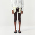 Leggings capri CUBIC con vita ripiegabile: Brown