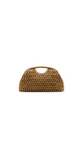 Borsa Clutch in Rafia Giallo Senape
