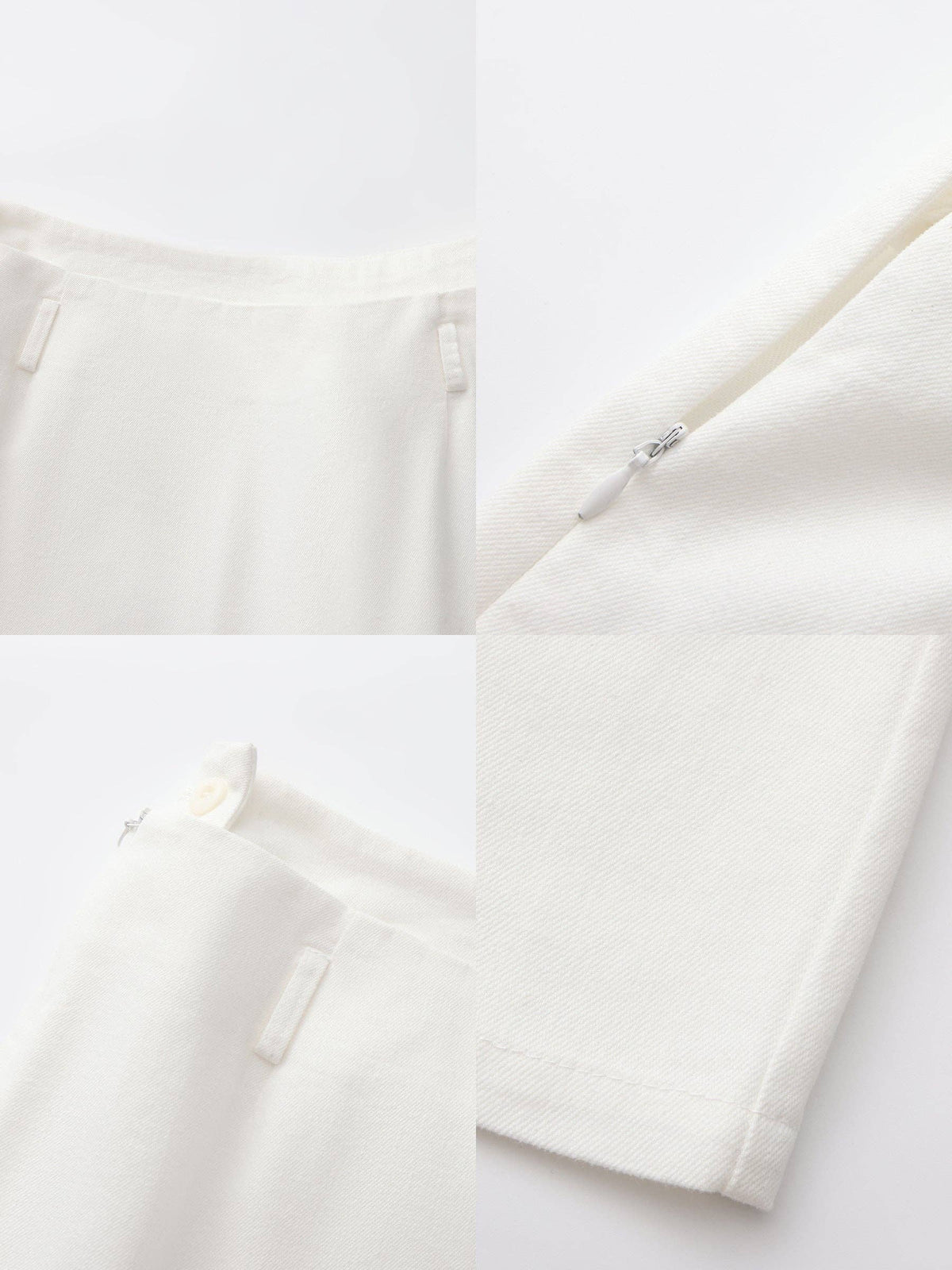 Gonna midi dritta a doppia vita by CUBIC: White