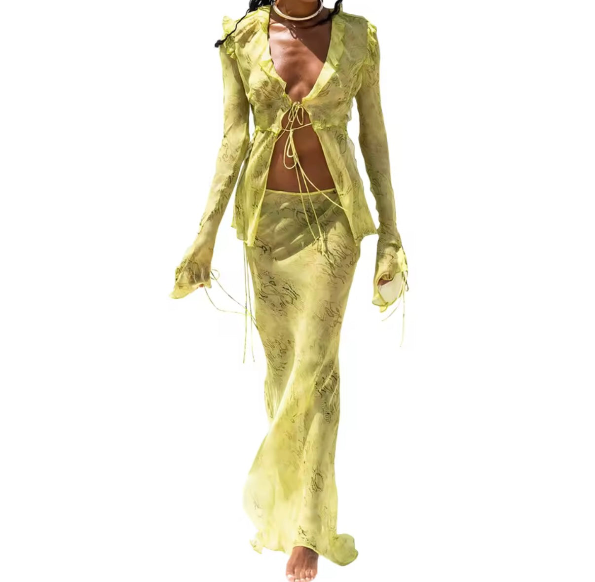 Semi-transparent Aquamarine set