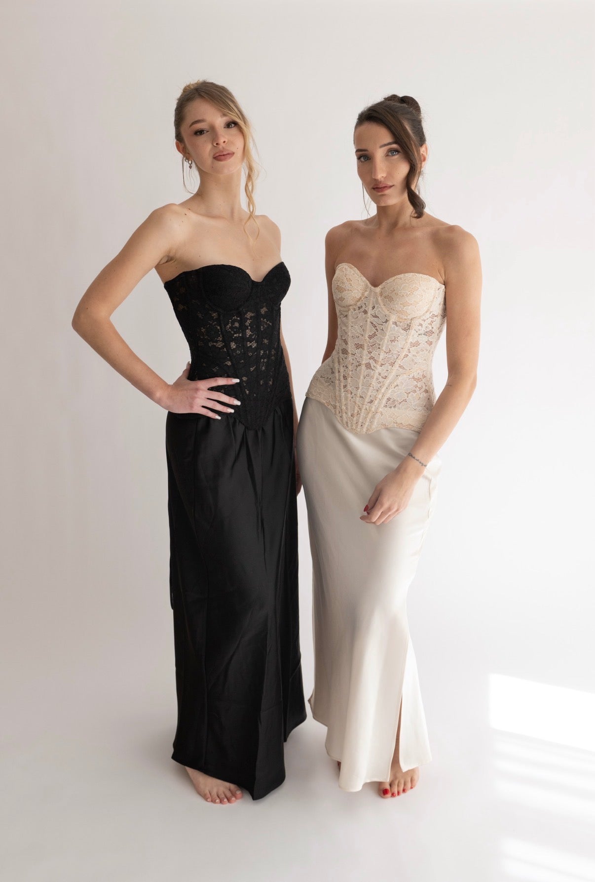 Lace Bustier Corset | Cream Pearl