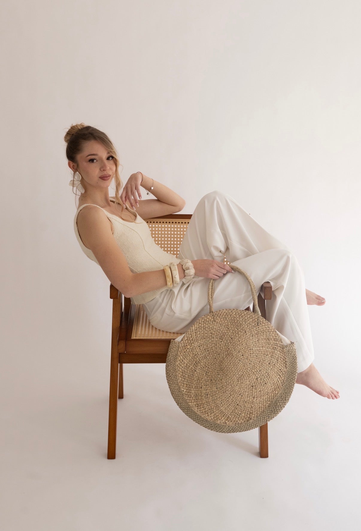 Isla Handcrafted Seagrass Tote | Natural Sand
