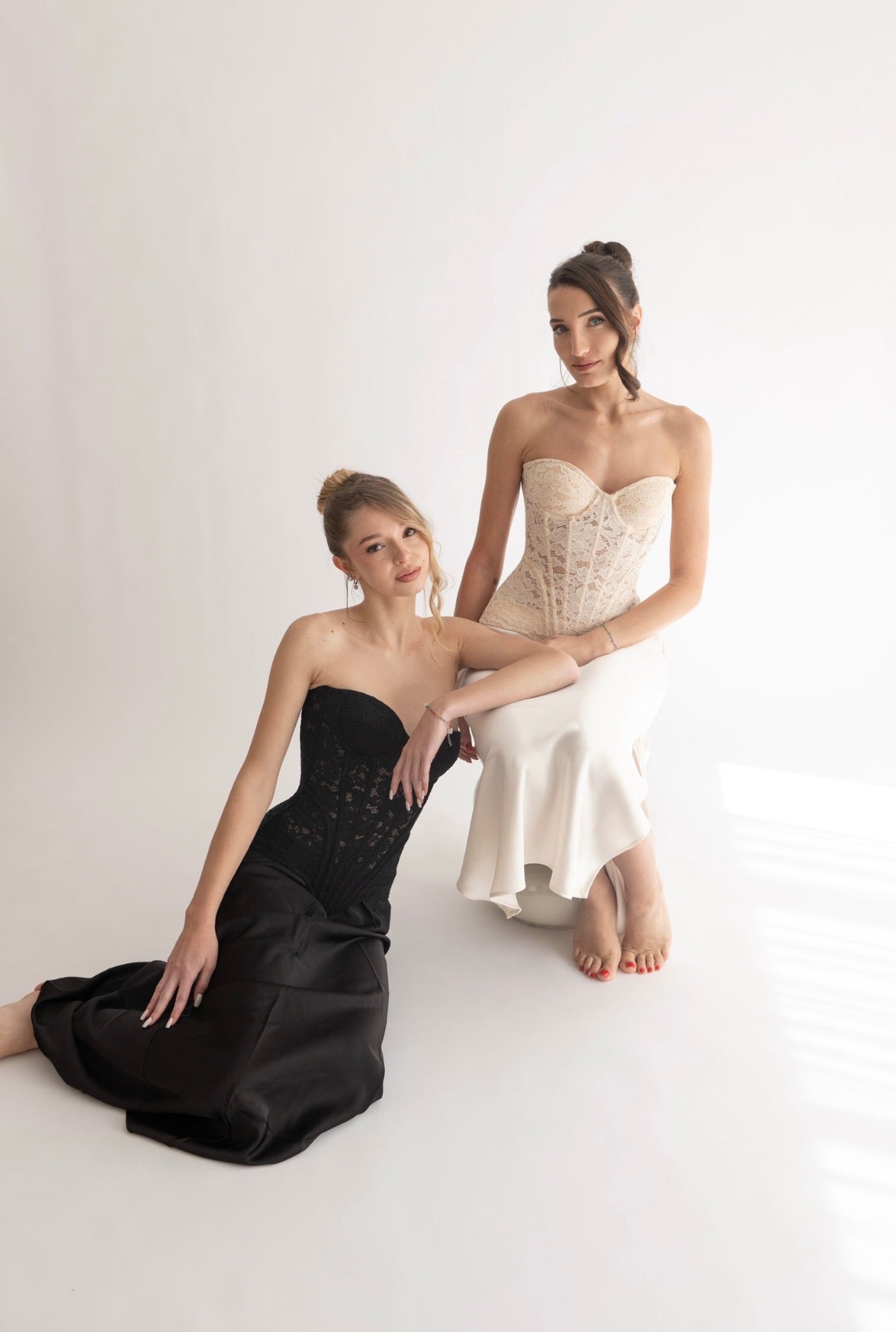 Lace Bustier Corset | Cream Pearl