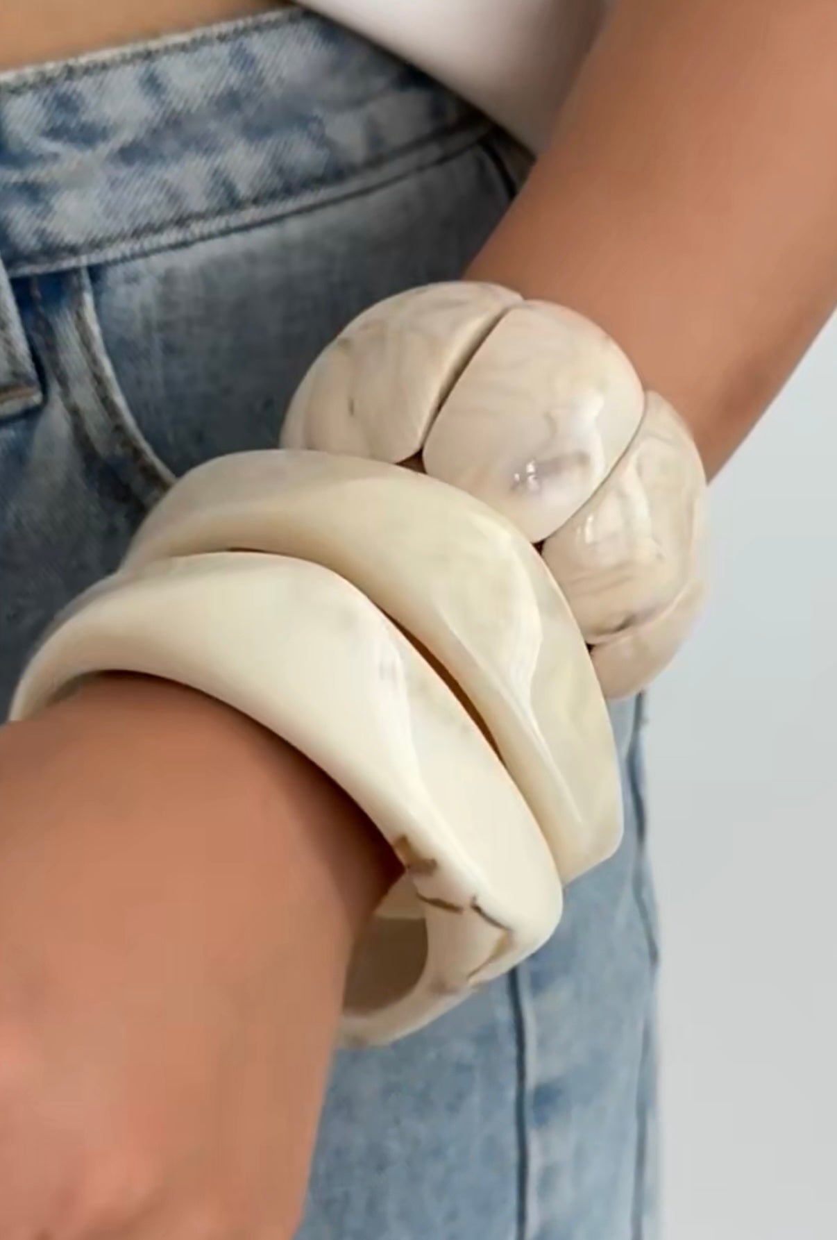 Set 3 bracciali marmo