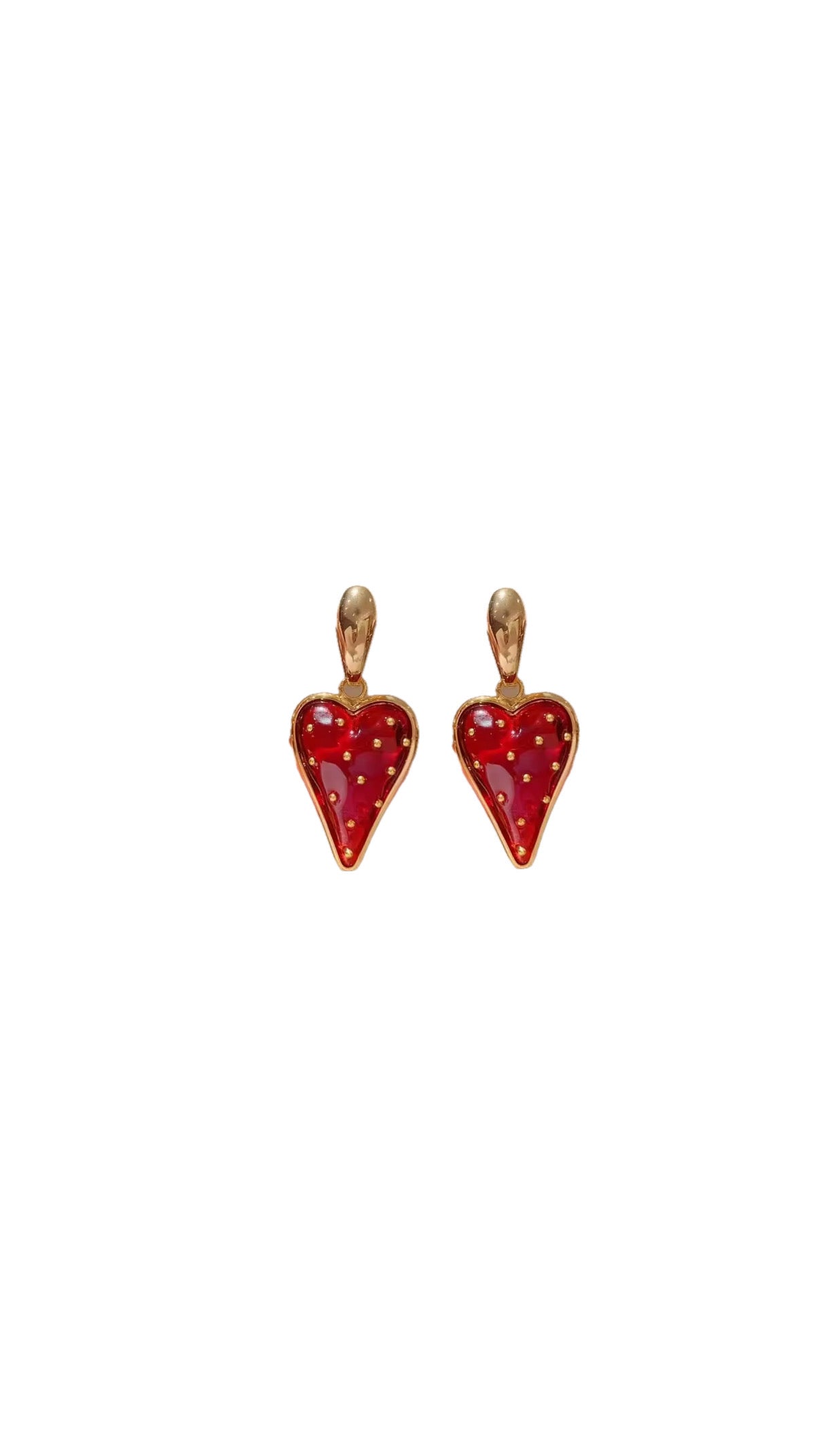 Strawberry heart earrings
