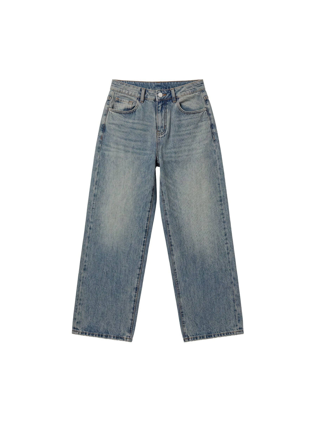CUBIC Jeans a gamba larga testurizzati: Blue