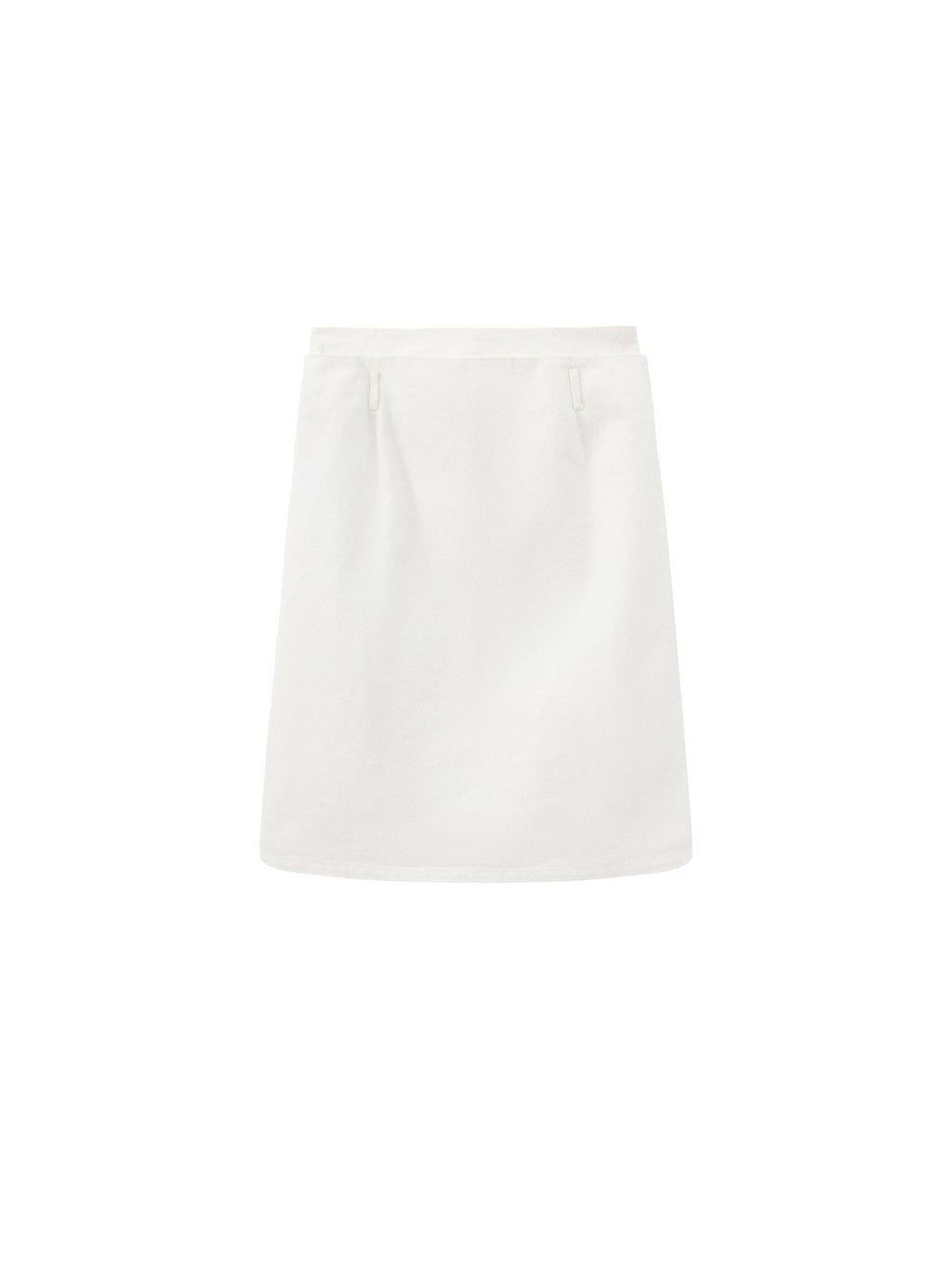 Gonna midi dritta a doppia vita by CUBIC: White