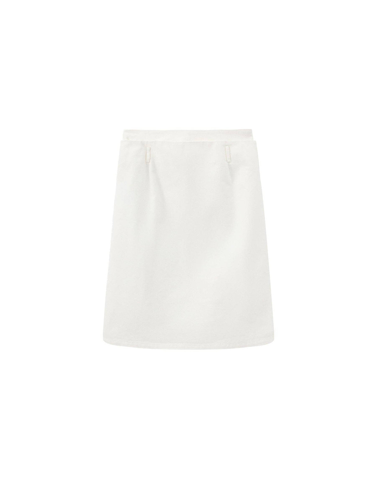 Gonna midi dritta a doppia vita by CUBIC: White