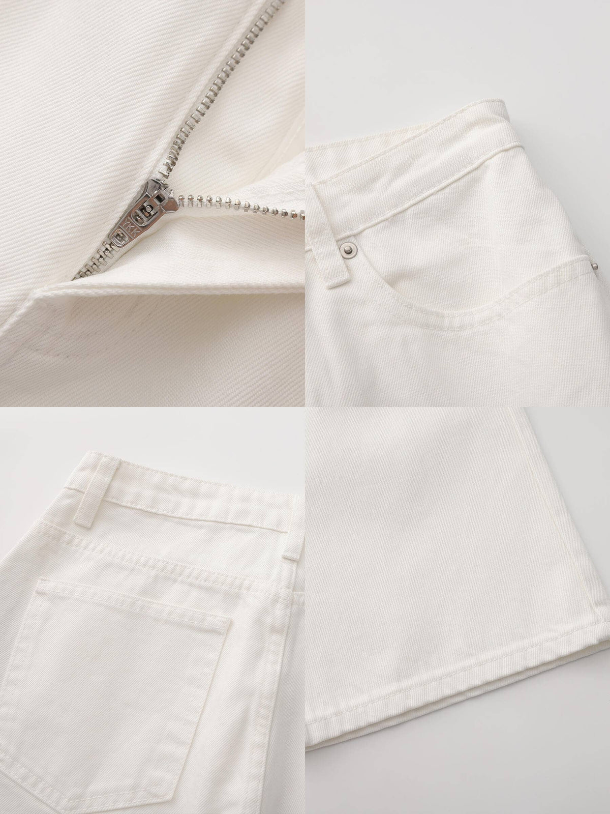 Jeans vintage a gamba dritta: Bianco