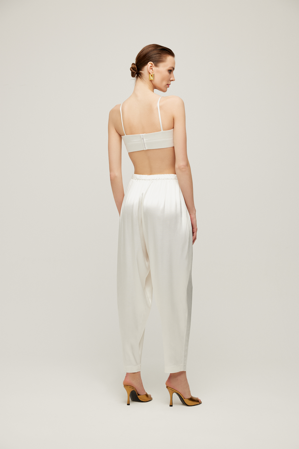 Bustier Madrid in raso di acetato: Bianco